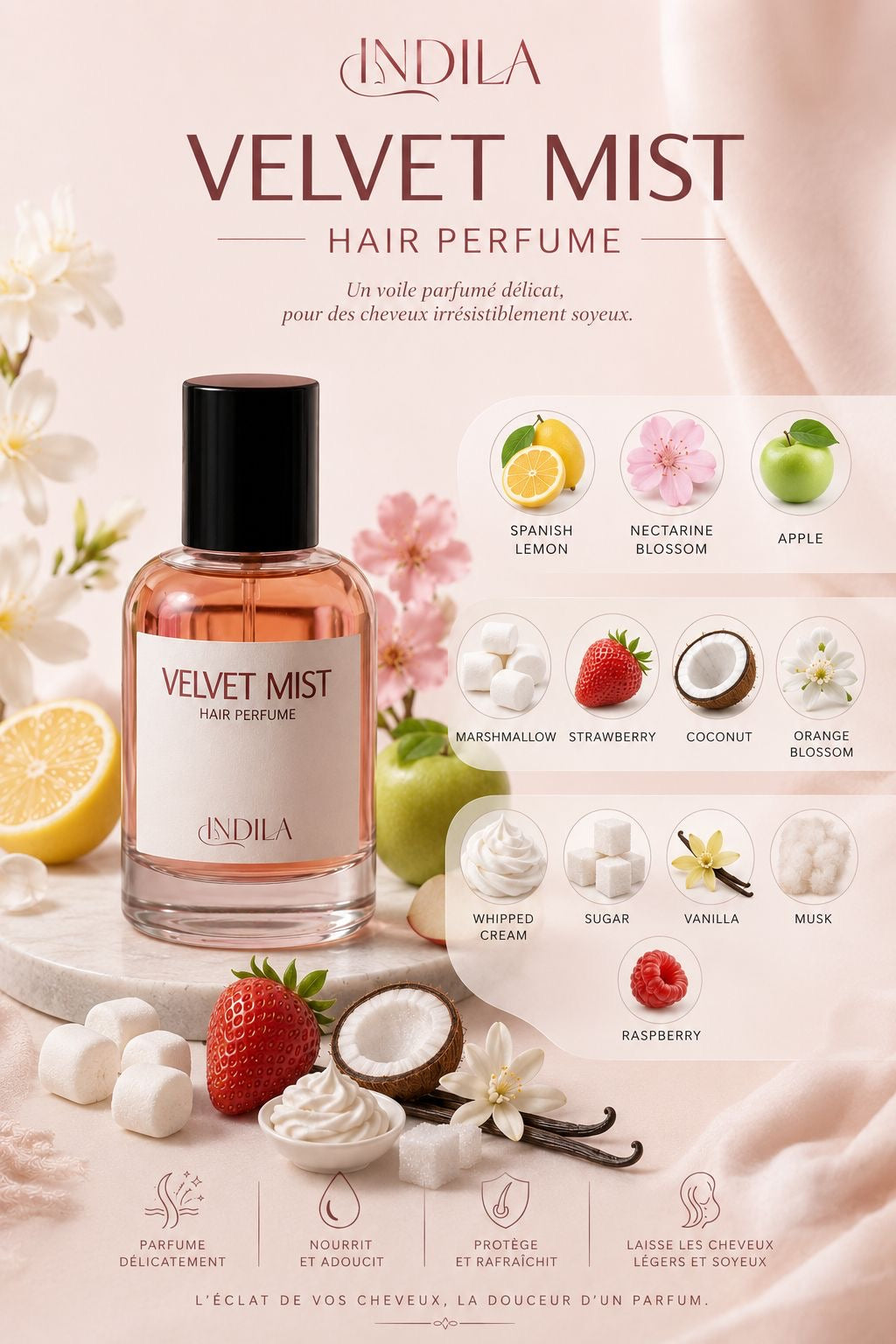 Velvet Mist — Parfum pour cheveux sans alcool 30 ml
